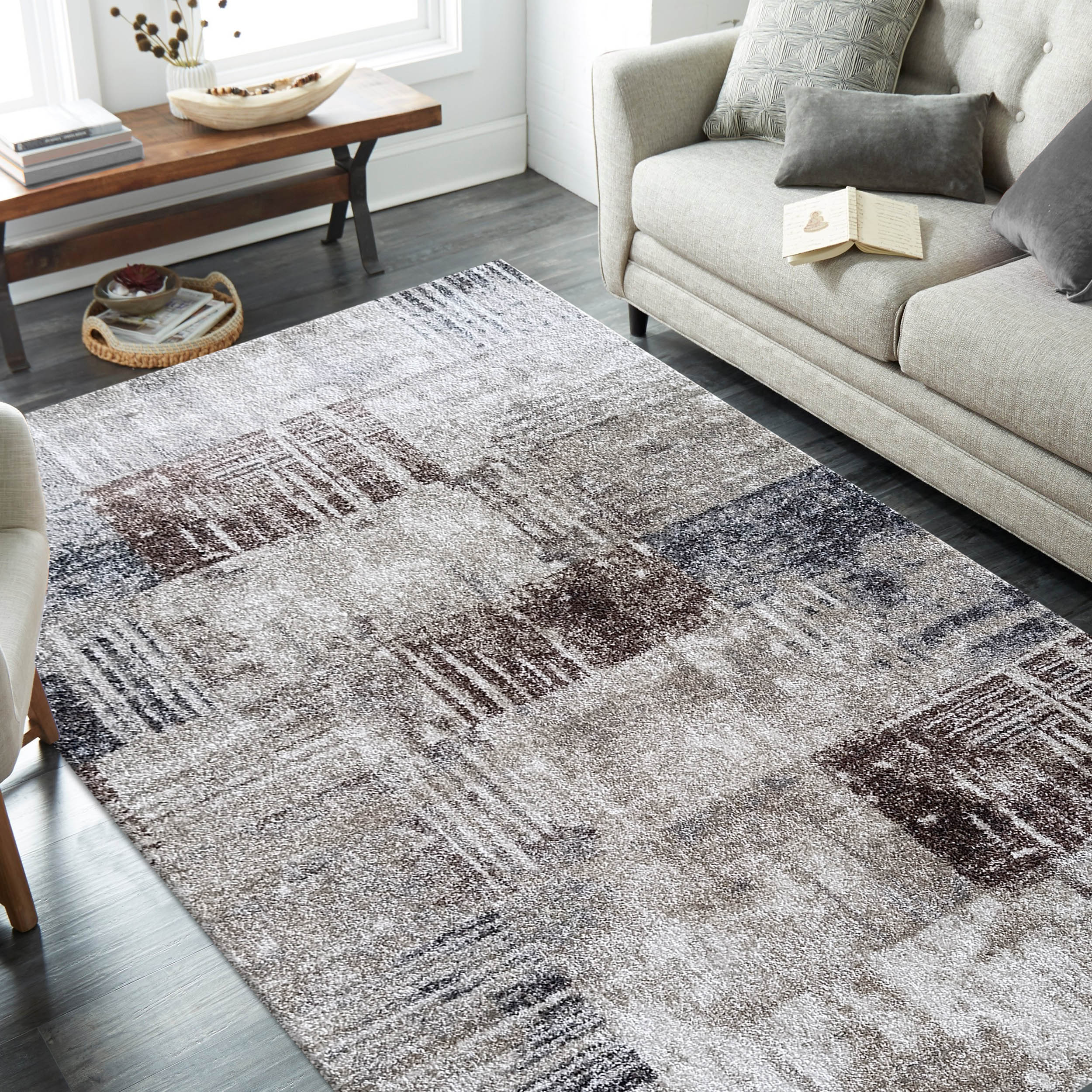 Dywan - 80 x 150 cm - Brązowy - Nowoczesny - Dywanopol