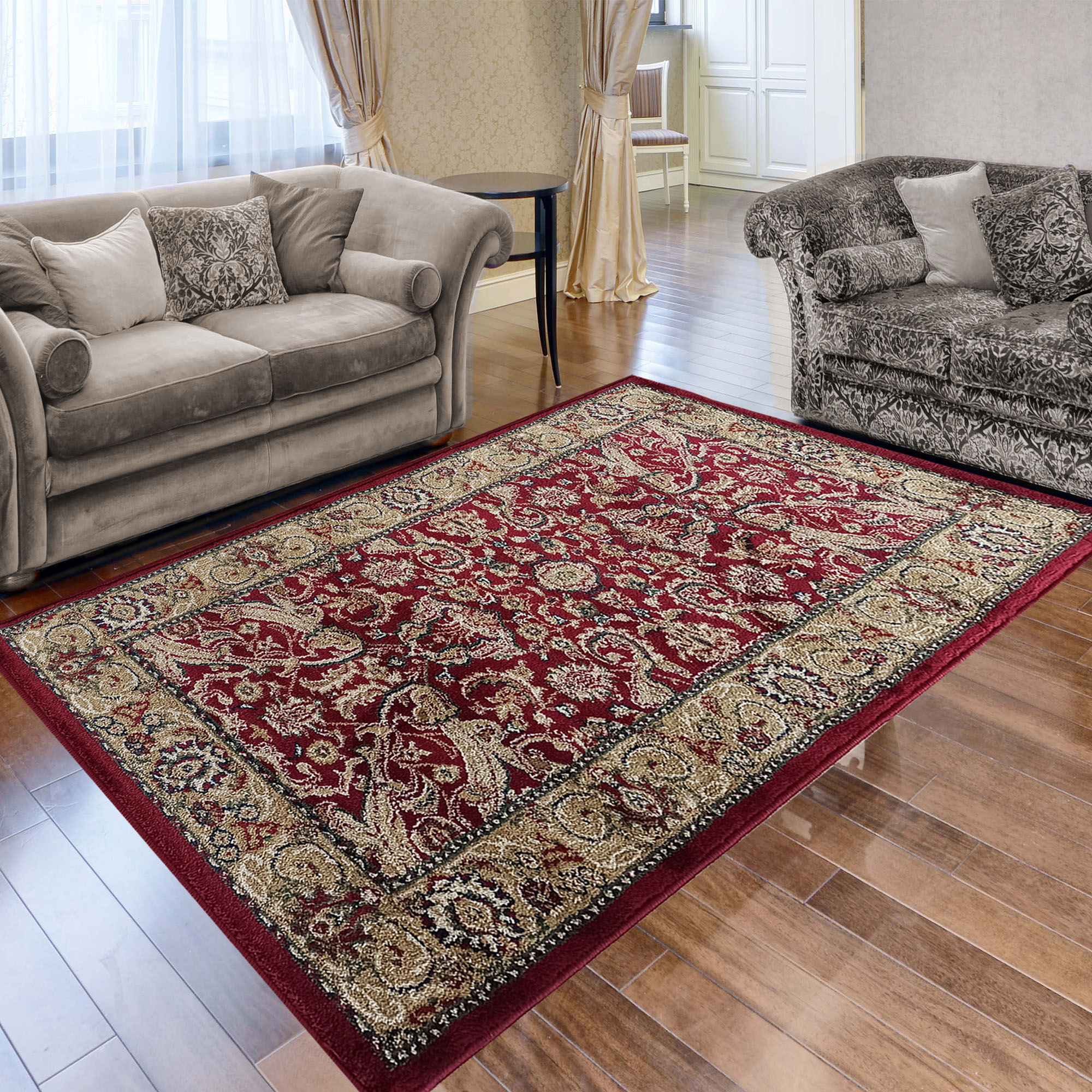 Dywan - 160 x 220 cm - Czerwony - Ekskluzywny - Dywanopol