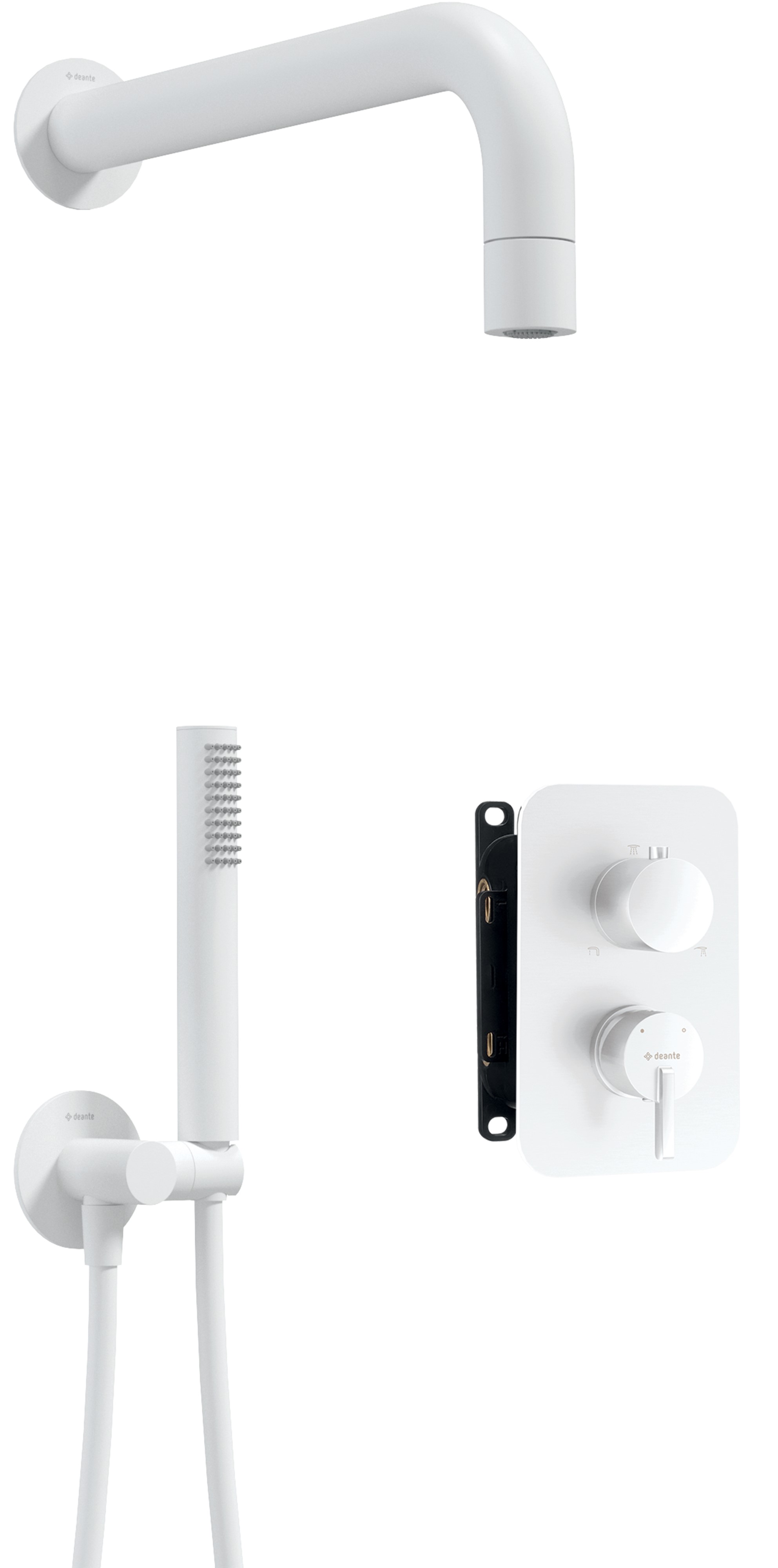 Darmowa Dostawa - Zestaw wannowo-prysznicowy podtynkowy z deszczownicą biały Deante Silia BXYZAQSM