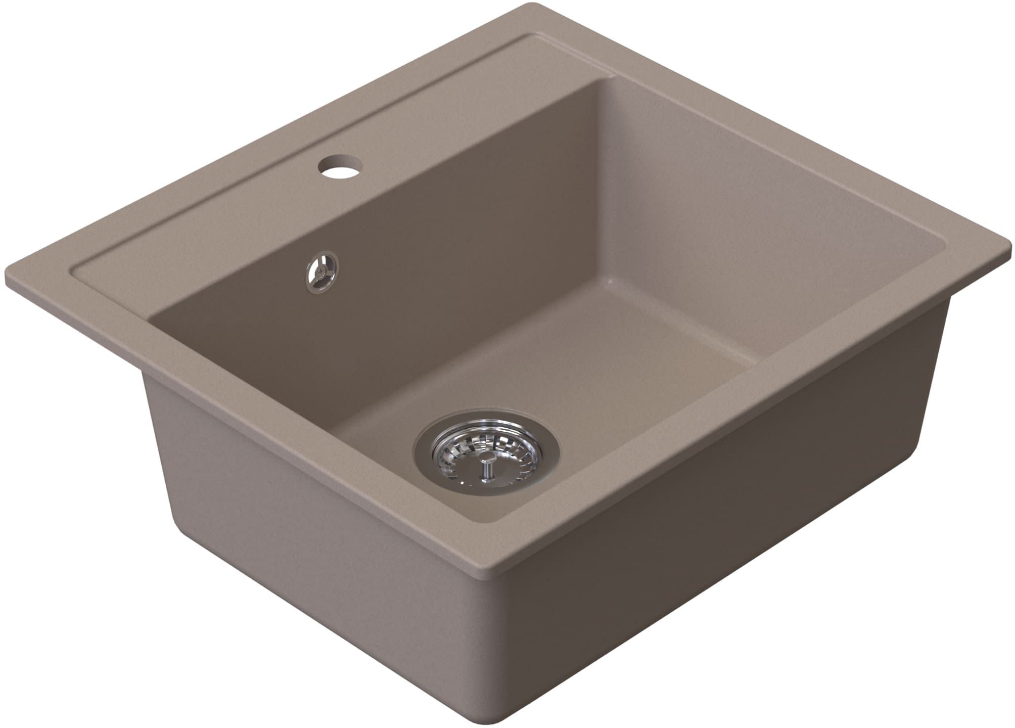 Darmowa Dostawa - Zlewozmywak granitowy 56x51 cm beżowy Ruvetti Ditto 3001DBE60W