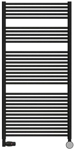 Darmowa Dostawa - Grzejnik łazienkowy drabinkowy 120x50 cm czarny Radox Sunny Flat RXSU002T1200500
