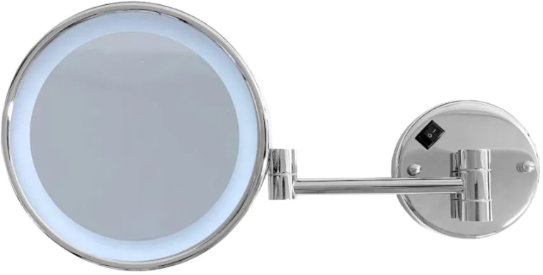 Darmowa Dostawa - Lusterko kosmetyczne 22.5x20 cm okrągłe z oświetleniem chrom Stella 2200730