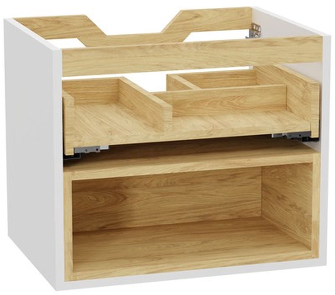 Darmowa Dostawa - Korpus szafki 60x46.5x50 cm podumywalkowa wisząca biała-dąb Excellent Tuto 2.0 MLEX2171600WHBL