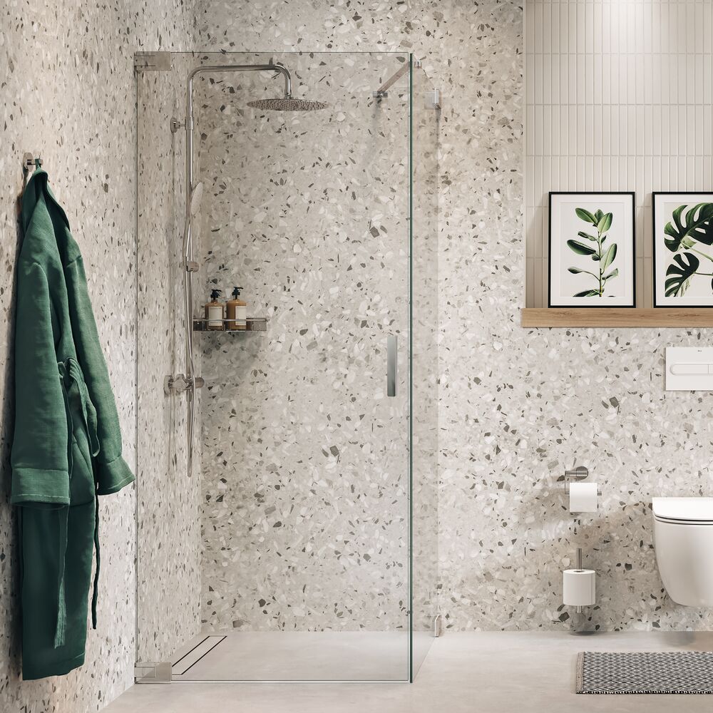 Darmowa Dostawa - Drzwi prysznicowe 90 cm uchylne chrom połysk/szkło przezroczyste Sealskin Pure PU160906265100