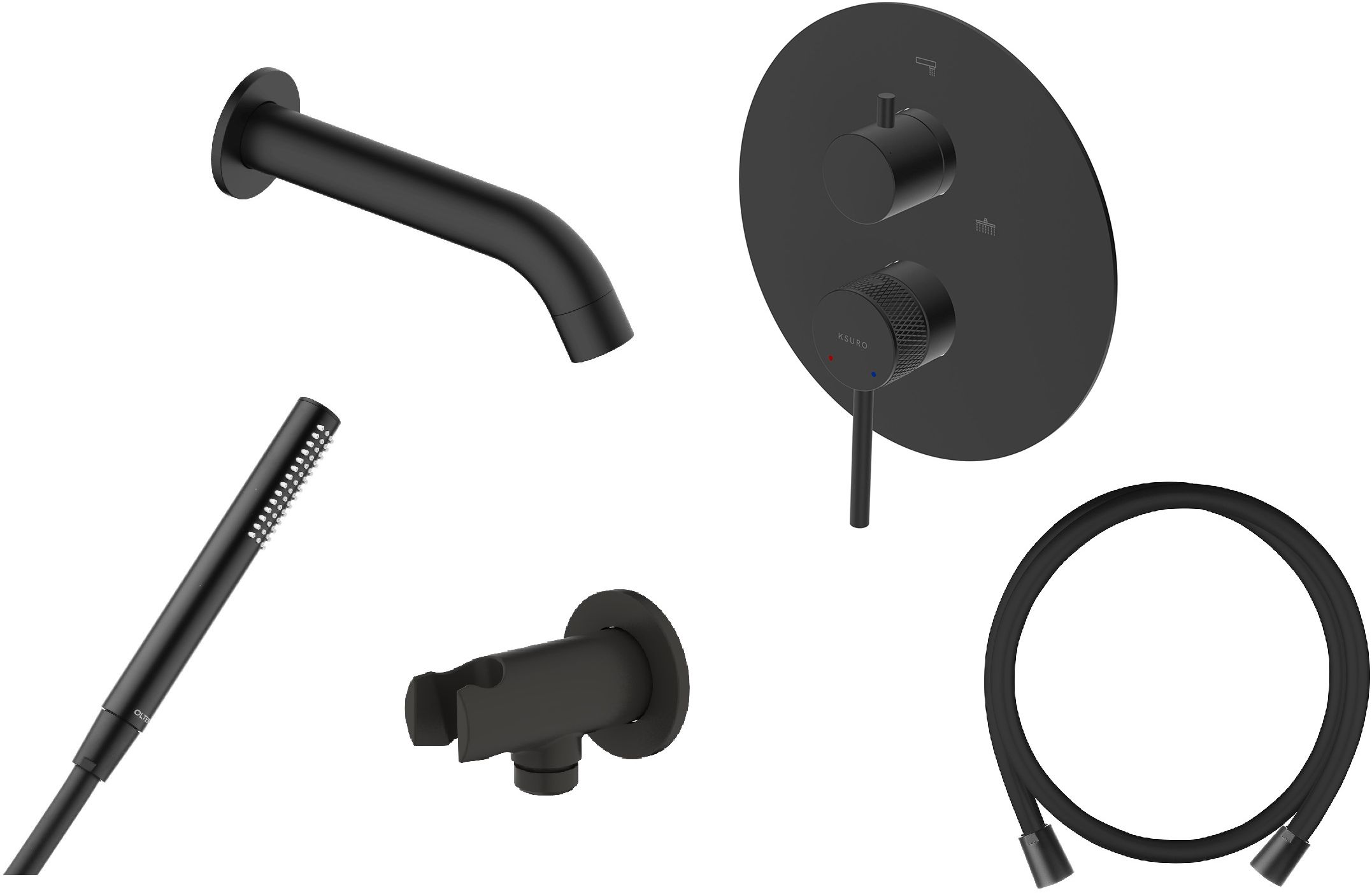 Darmowa Dostawa - Zestaw prysznicowy podtynkowy czarny Ksuro 01 abset4319