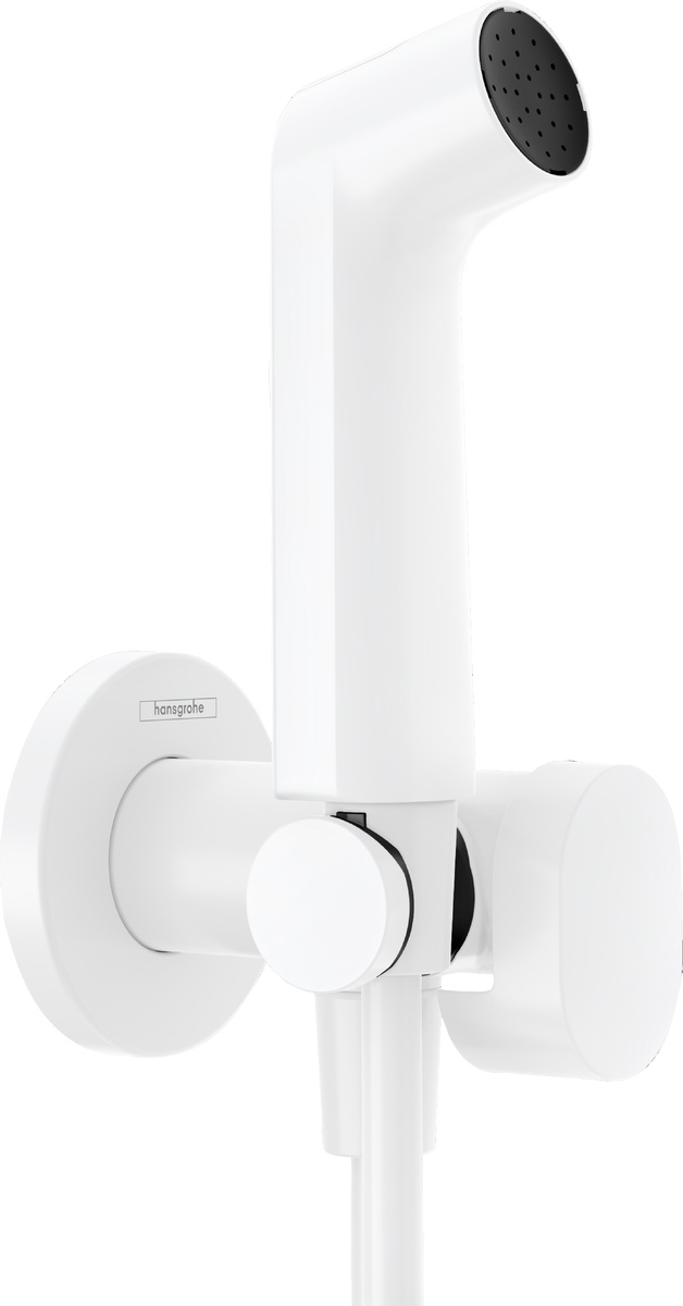 Darmowa Dostawa - Bateria bidetowa z zestawem prysznicowym podtynkowa biała Hansgrohe Bidette 29232700