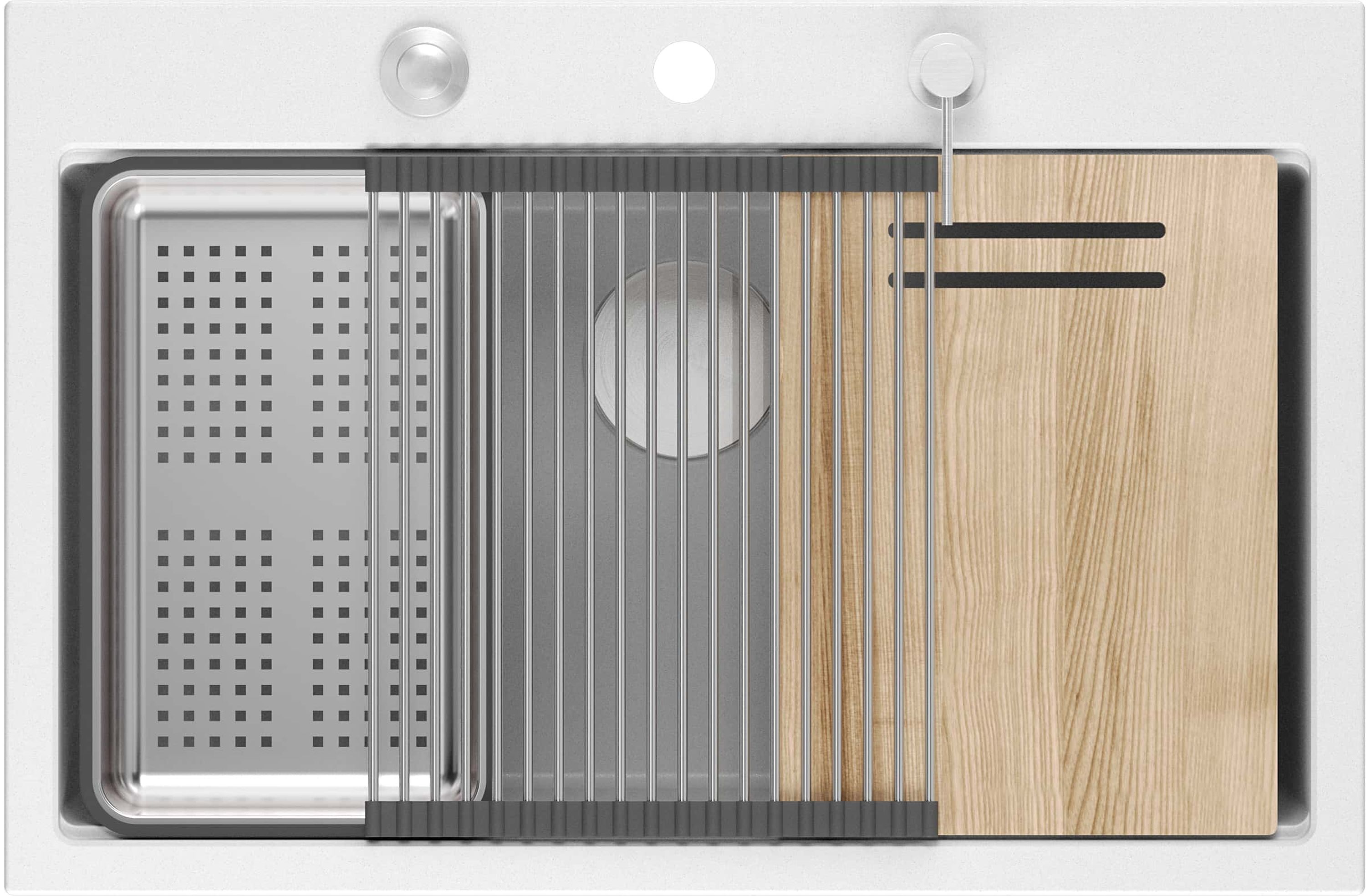 Darmowa Dostawa - Zlewozmywak GraniteQ 76x50 cm Quadron Marc HQM7650U1BS