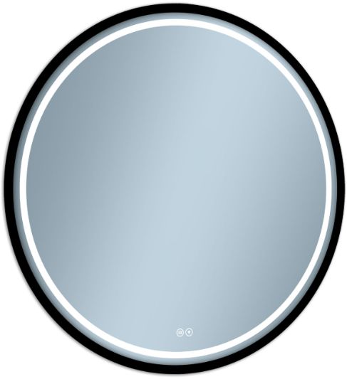 Darmowa Dostawa - Lustro 70x70 cm okrągłe z matą grzewczą czarny Venti Baltic 5907722357076