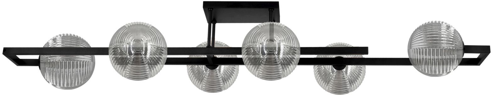 Darmowa Dostawa - Lampa podsufitowa 6x10 W czarna-grafitowa Kaja Tores K5772