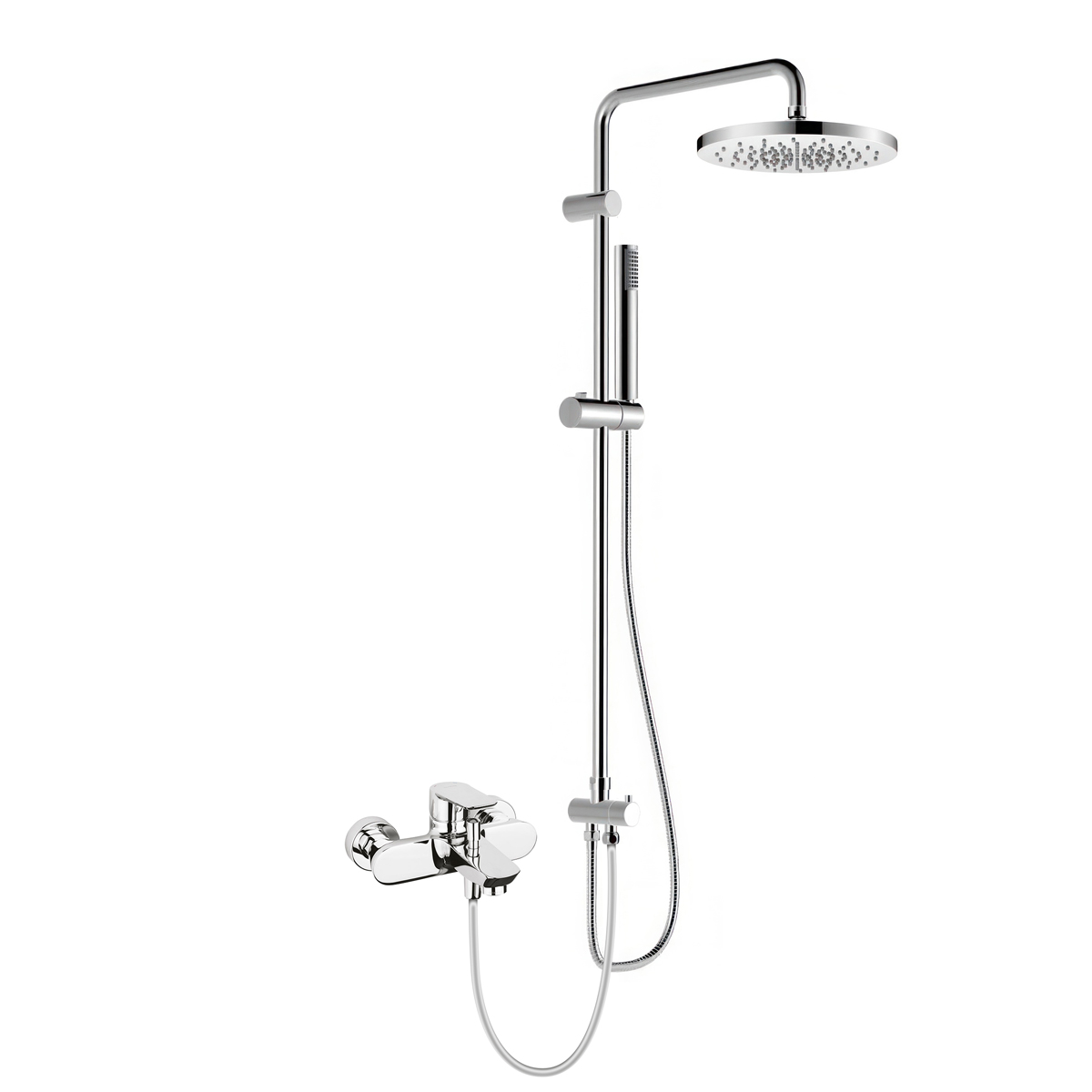 Darmowa Dostawa - Zestaw wannowo-prysznicowy ścienny z deszczownicą chrom Oltens Vernal 36049100