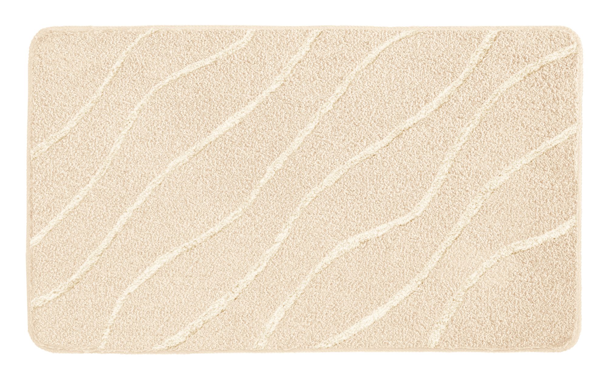 Darmowa Dostawa - Dywanik łazienkowy 140x80 cm prostokątny beżowy Kleine Wolke Tram 9189256657