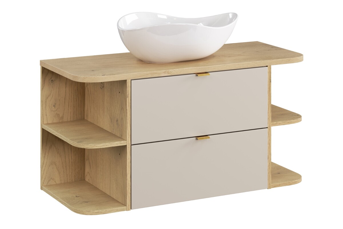 Darmowa Dostawa - Umywalka z szafką 100 cm beżową Comad Dalia Cashmere SETDCBCREMONA100CMUNCLOUDLRSM