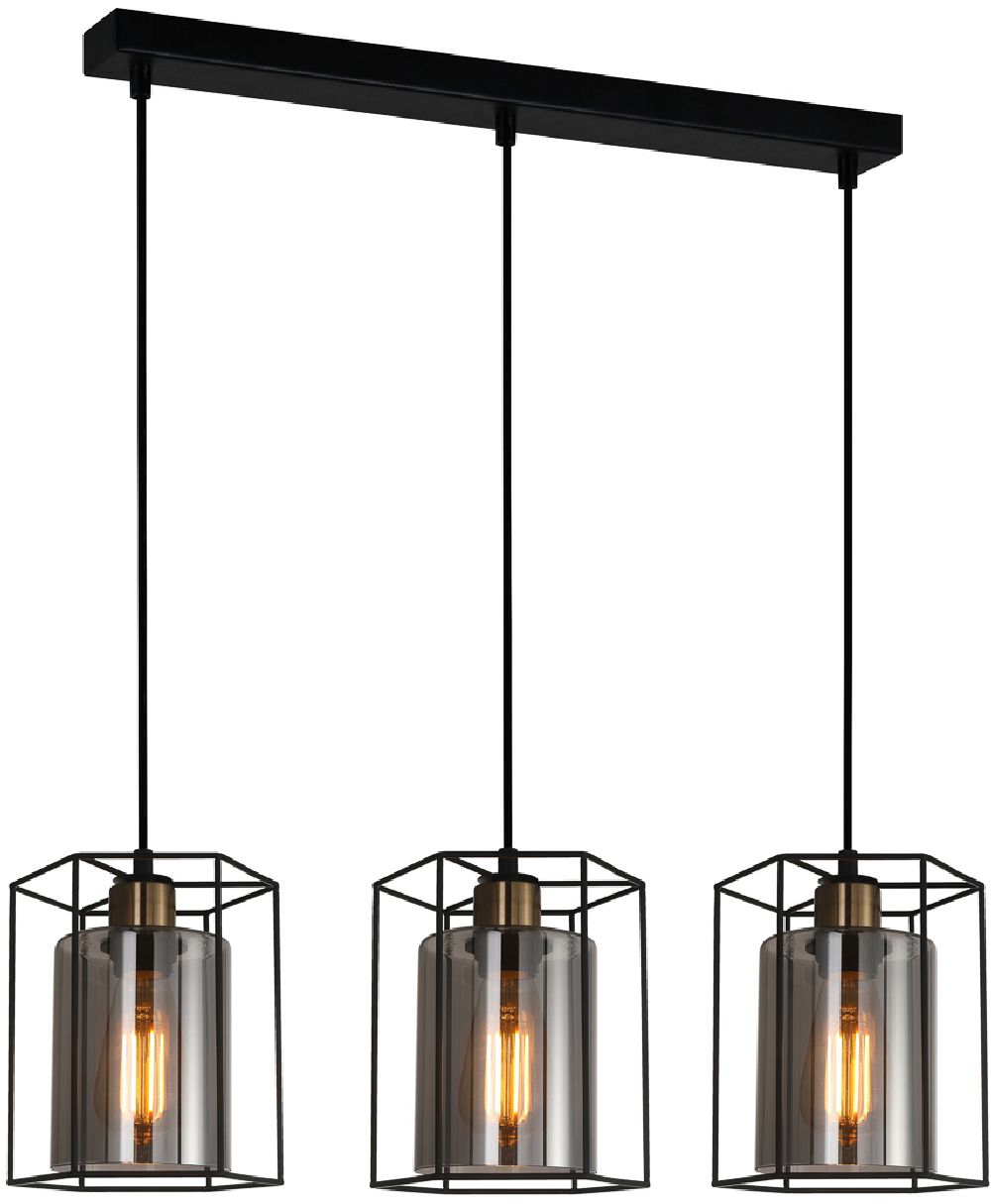 Darmowa Dostawa - Lampa wisząca 3x40 W czarna Italux Kalula PND789013BKSG