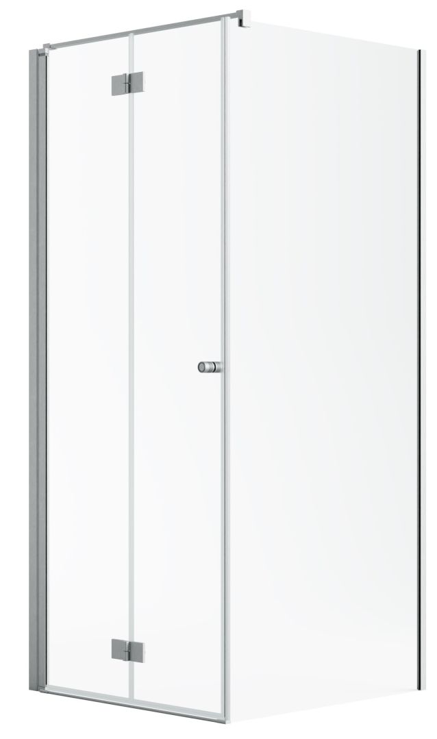 Darmowa Dostawa - Drzwi prysznicowe 100 cm uchylne szczotkowany/szkło przezroczyste Radaway Nes Brushed Nickiel KDJ B 100251009101L