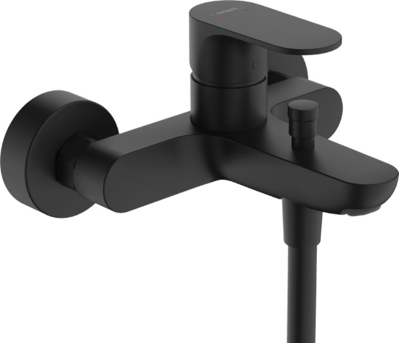 Darmowa Dostawa - Bateria wannowo-prysznicowa ścienna czarna Hansgrohe Rebris S 72443670