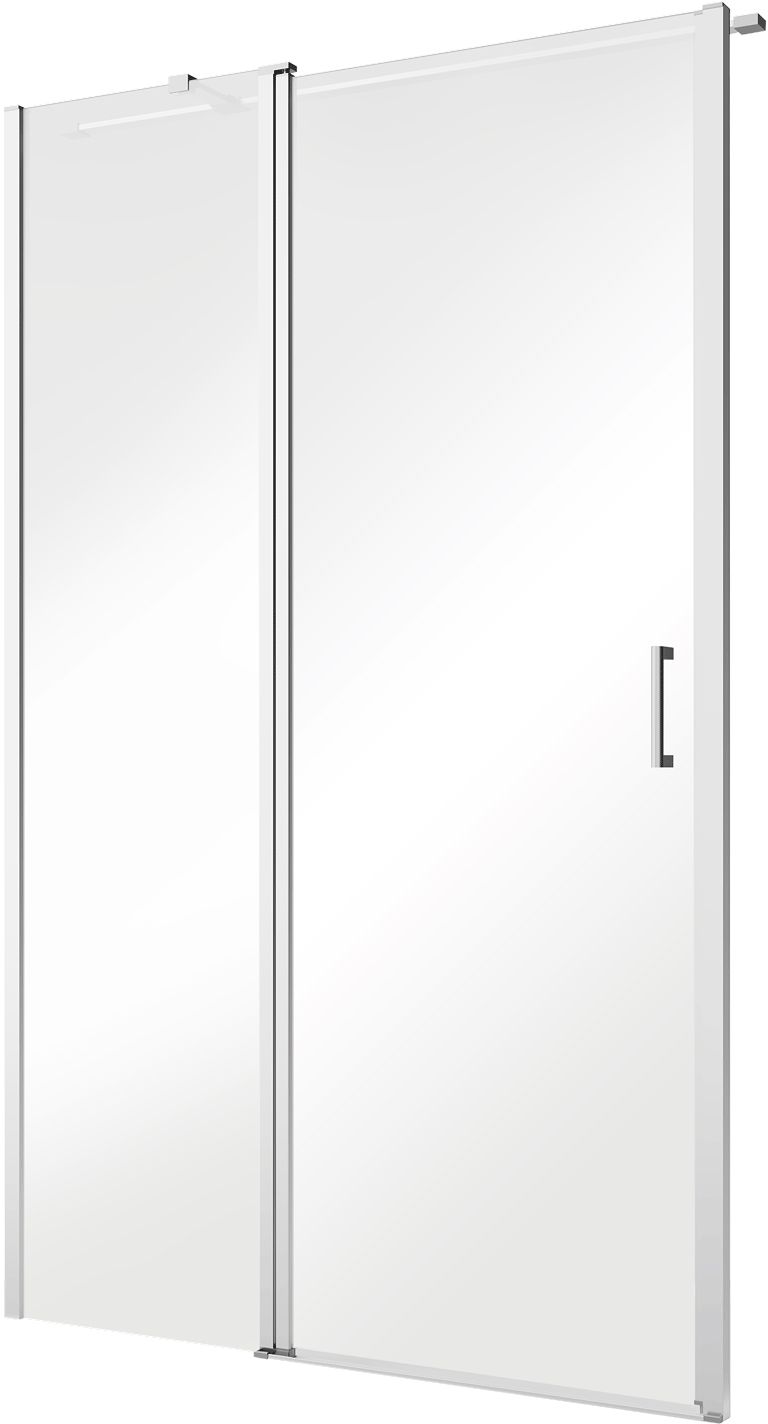 Darmowa Dostawa - Drzwi prysznicowe 120 cm uchylne chrom połysk/szkło przezroczyste Besco Exo-C EC120190C