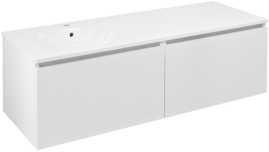 Darmowa Dostawa - Szafka 141x51.5x46 cm podumywalkowa wisząca biała Sapho Lorea LE0703131L04