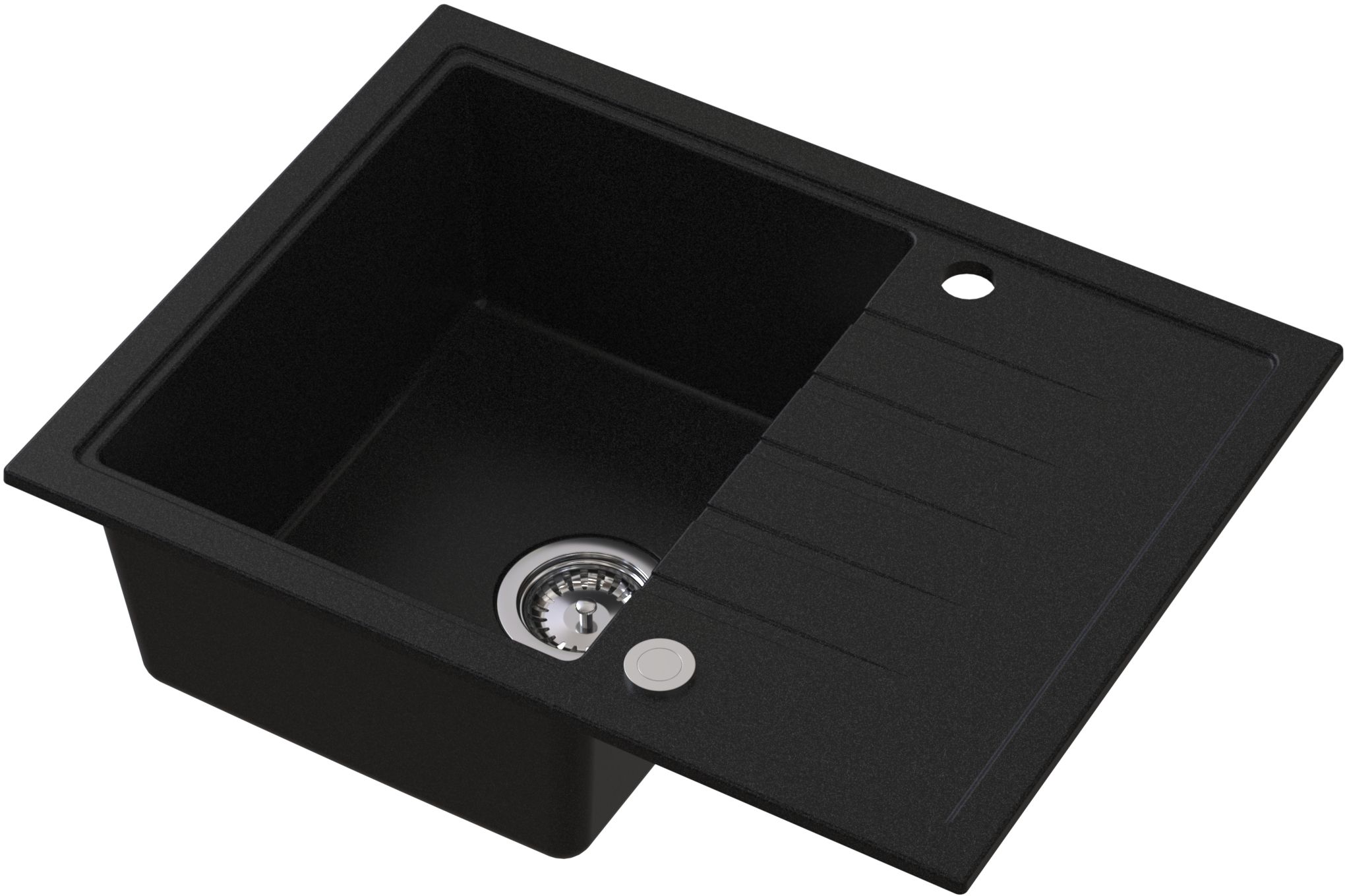 Darmowa Dostawa - Zlewozmywak granitowy 65x50 cm czarny Ruvetti Axel 3001AXBC120W