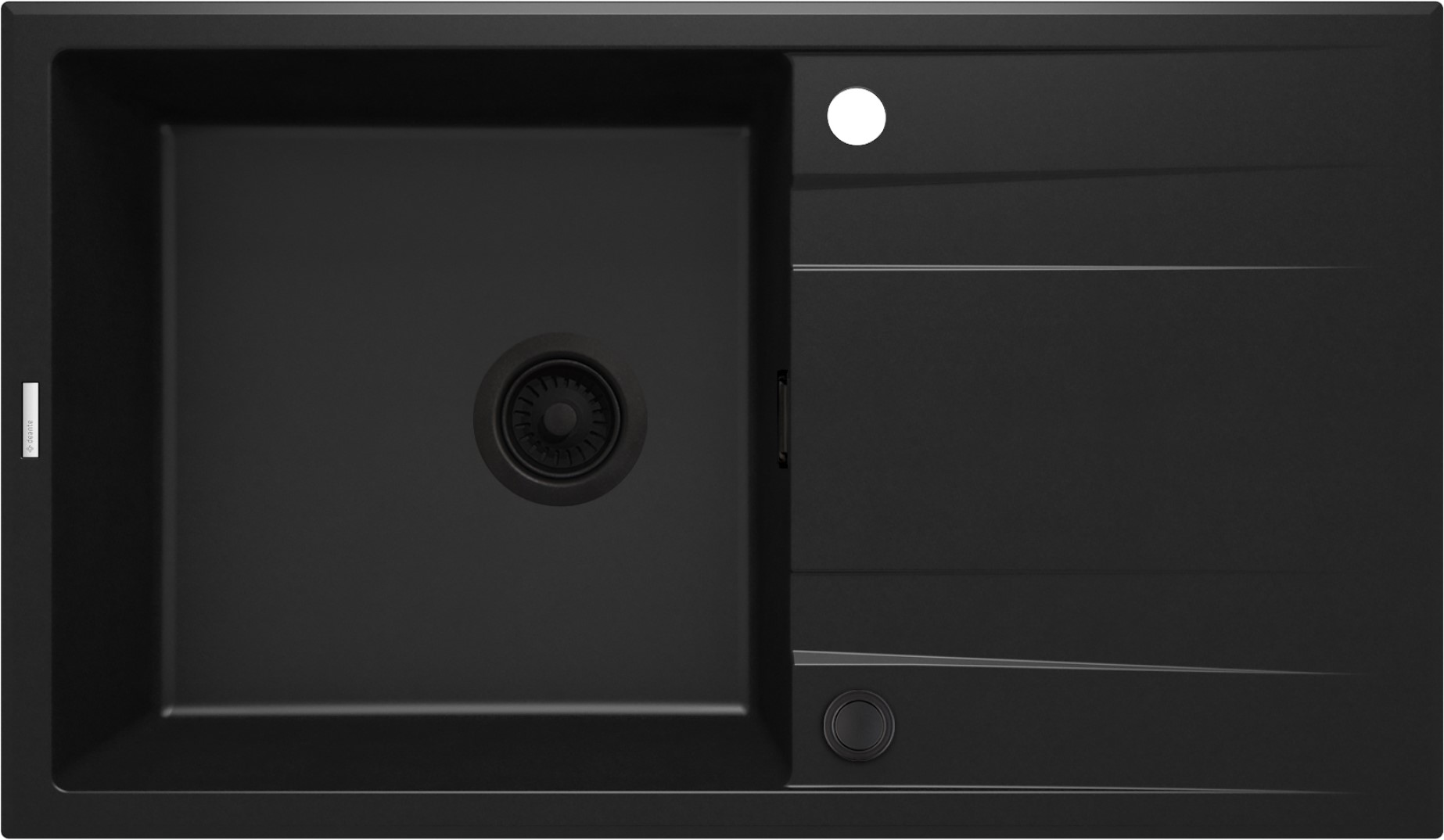 Darmowa Dostawa - Zlewozmywak granitowy 86x50 cm czarny Deante Eridan ZQEN113