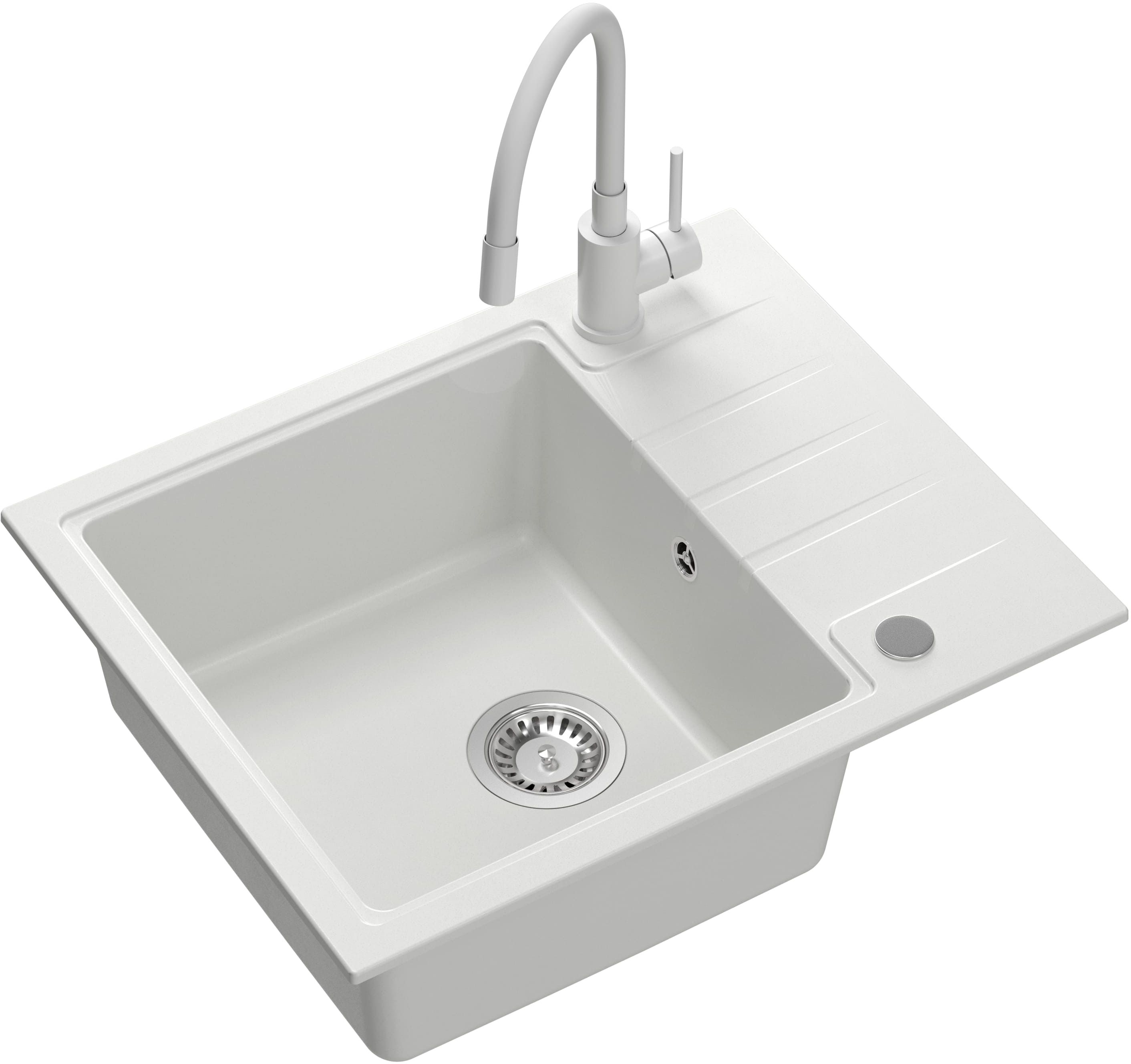 Darmowa Dostawa - Zlewozmywak z baterią biały/biały Quadron Peter HCQP6250BIK3323503WHM