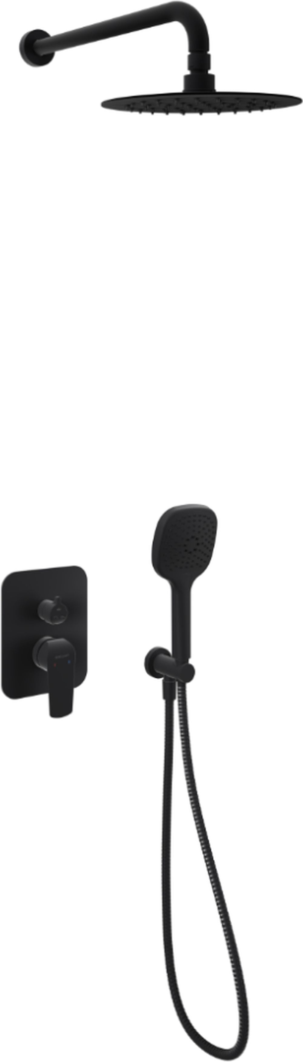 Darmowa Dostawa - Zestaw prysznicowy podtynkowy z deszczownicą czarny Excellent Clever 2.0 AREXSET4147BS