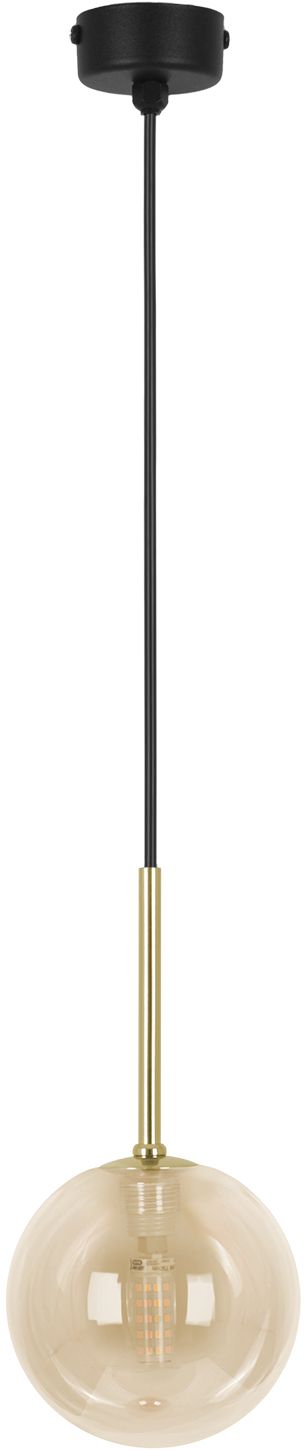 Darmowa Dostawa - Lampa wisząca 1x10 W czarna-złota-bursztynowa Kaja Galaxy K5560
