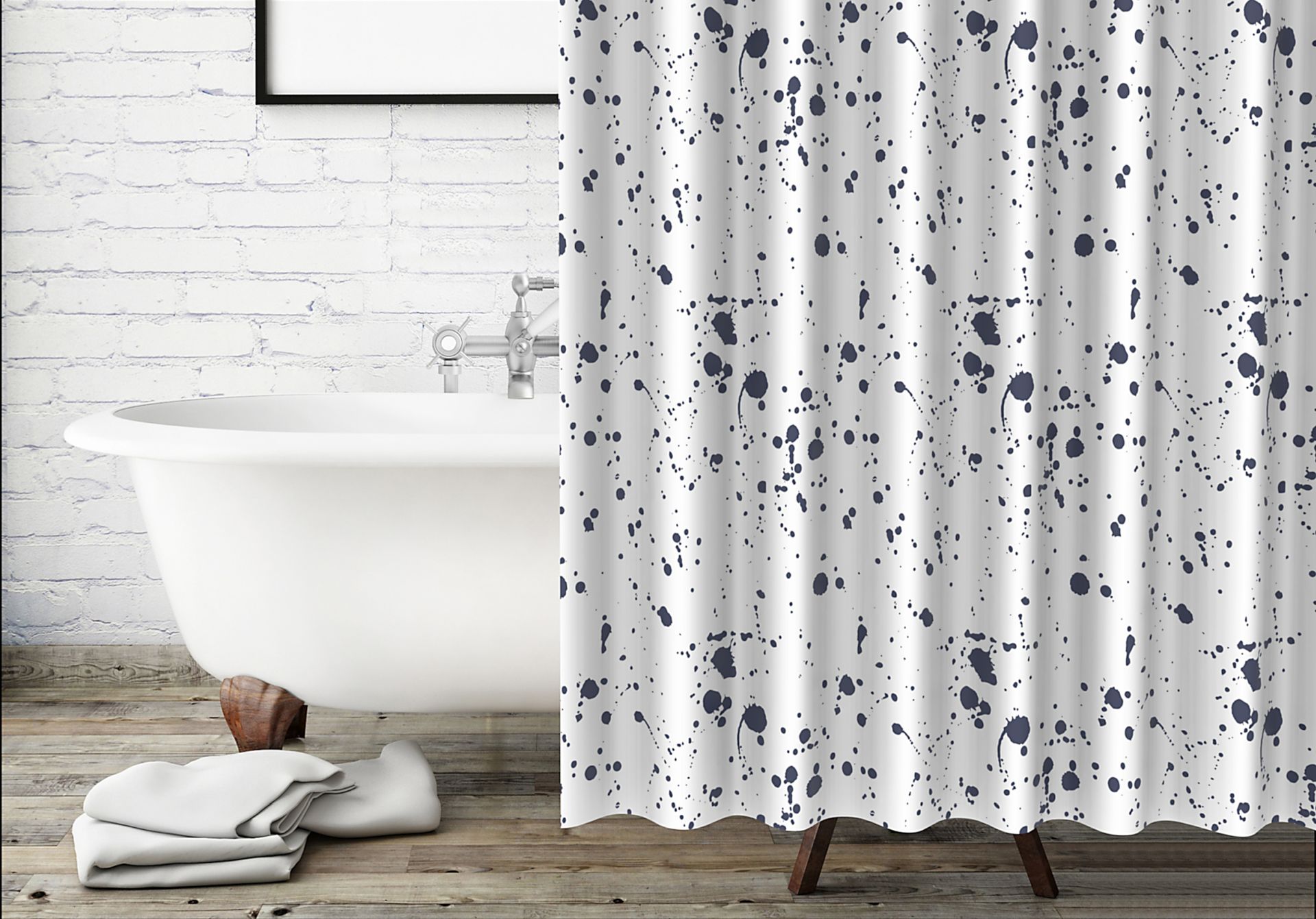 Darmowa Dostawa - Zasłona prysznicowa 180x180 cm biała Splendid Enamel LAENAMELZAS