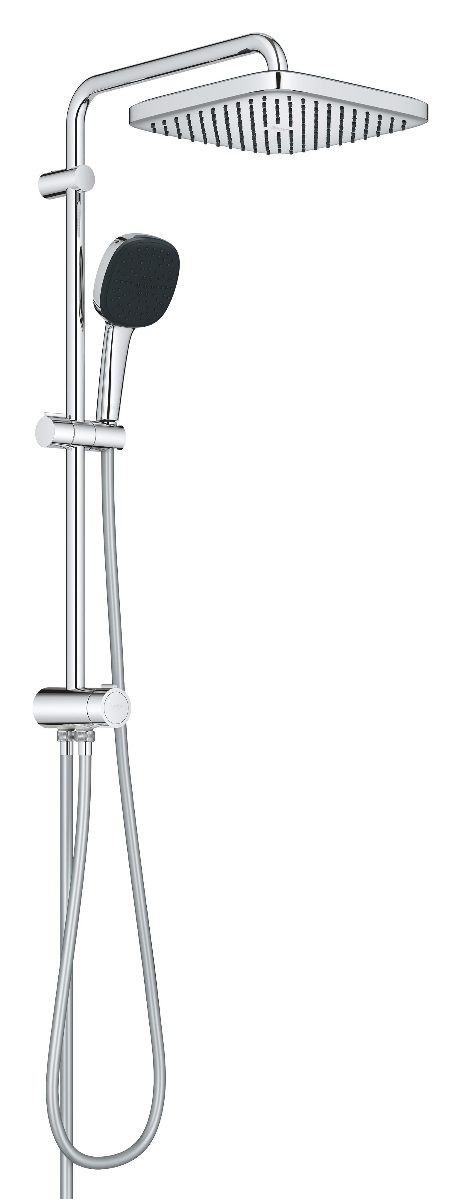 Darmowa Dostawa - Zestaw prysznicowy ścienny z deszczownicą starlight chrome Grohe Vitalio Comfort 26698001