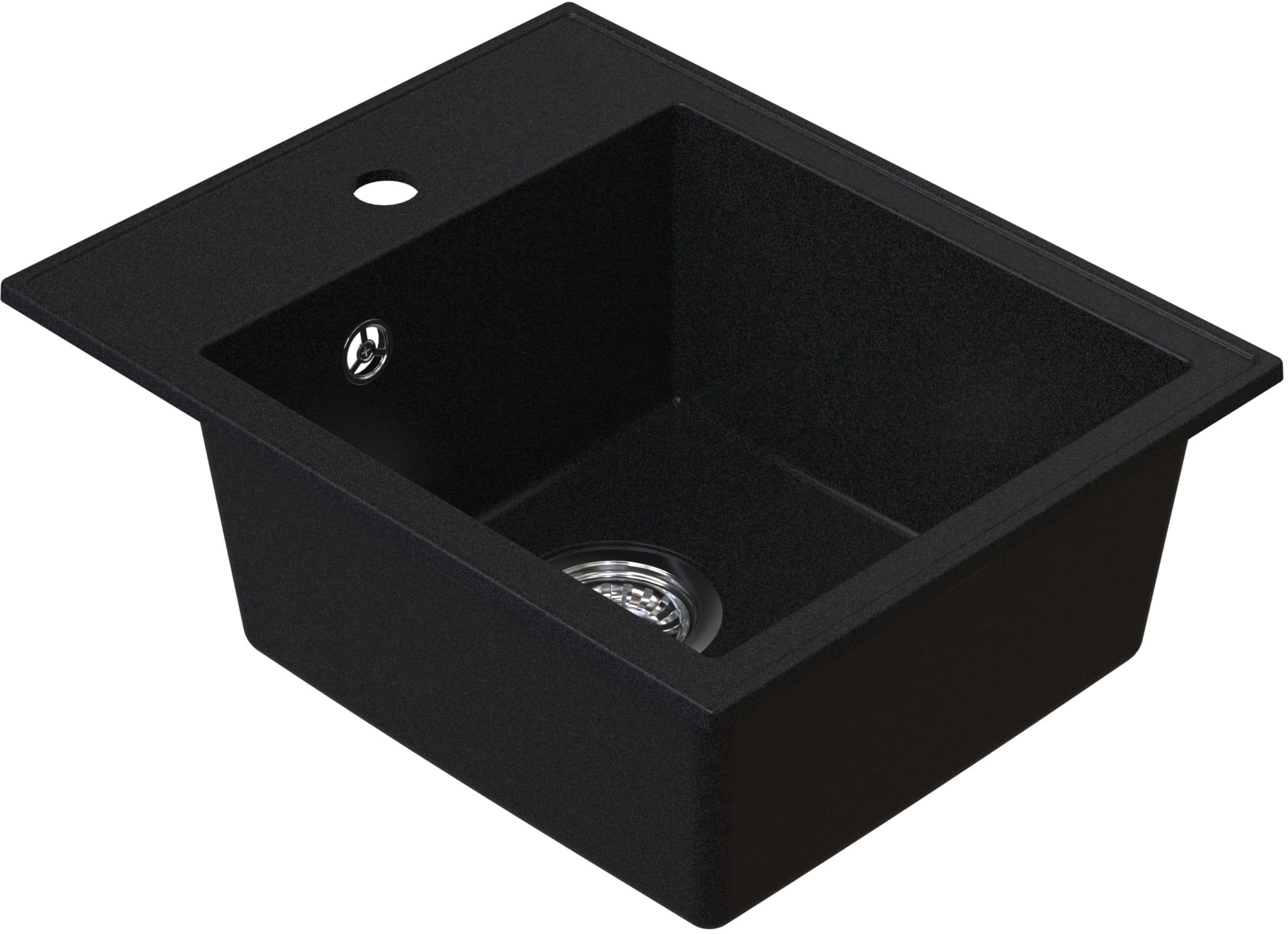 Darmowa Dostawa - Zlewozmywak granitowy 50x40 cm czarny Ruvetti Pino 3001PIBC40W