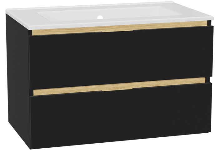 Darmowa Dostawa - Umywalka z szafką 81 cm czarną Excellent Tuto 2.0 MLEX2172K800136BKBK