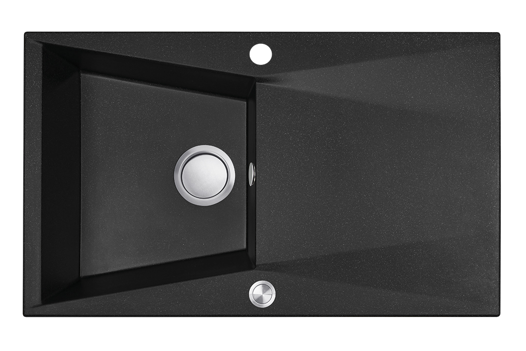 Darmowa Dostawa - Zlewozmywak granitowy 78x48 cm czarny Laveo Grenada SBG711T