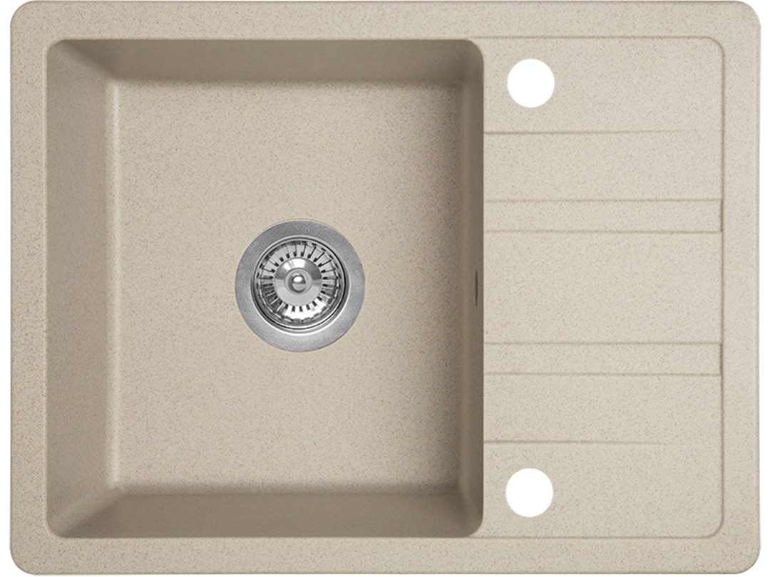 Darmowa Dostawa - Zlewozmywak granitowy 58x44 cm beżowy Laveo Stella SBY413T