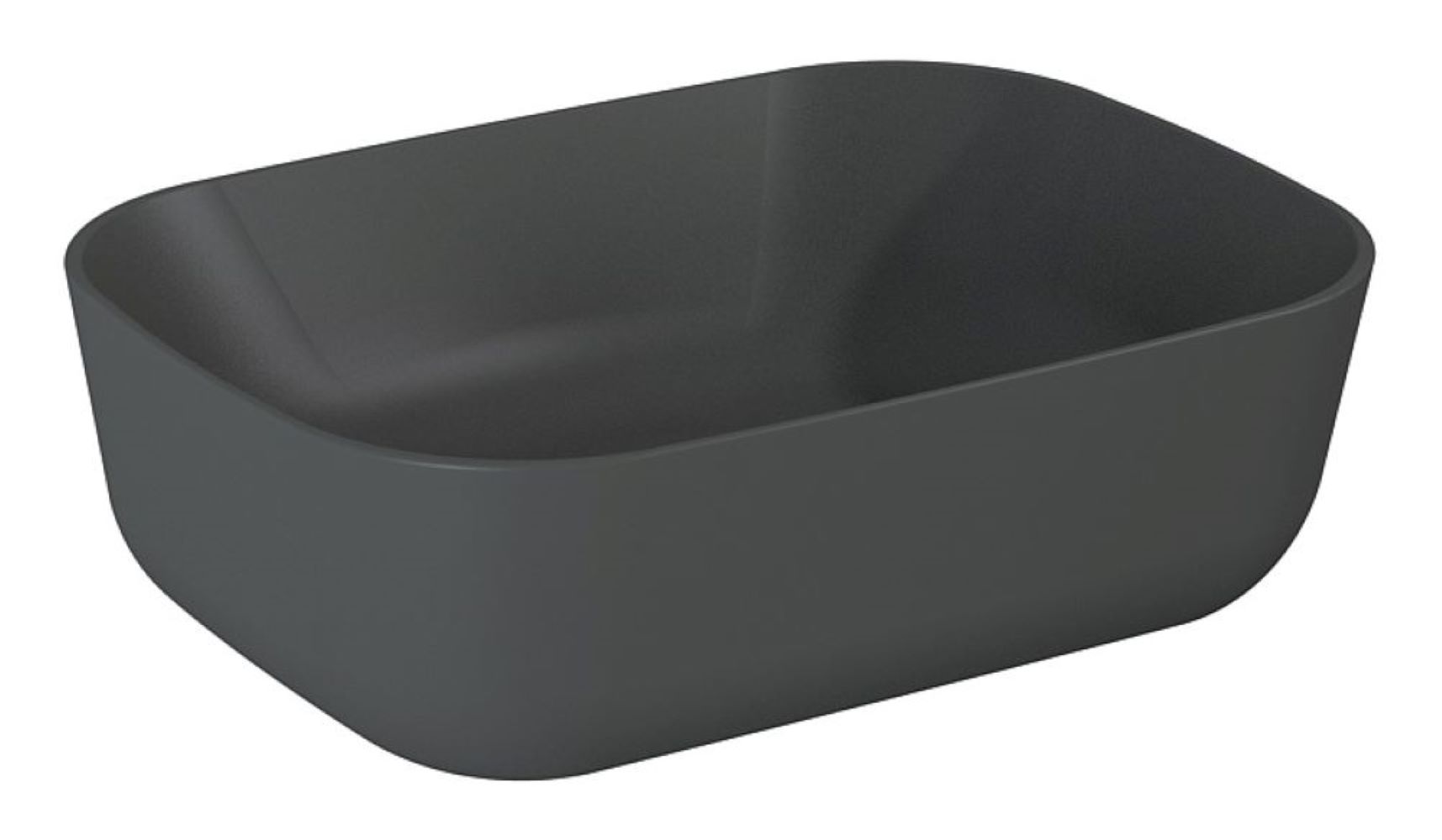 Darmowa Dostawa - Umywalka 45.5x32.5 cm prostokątna nablatowa antracyt Elita Reni RE040460036010