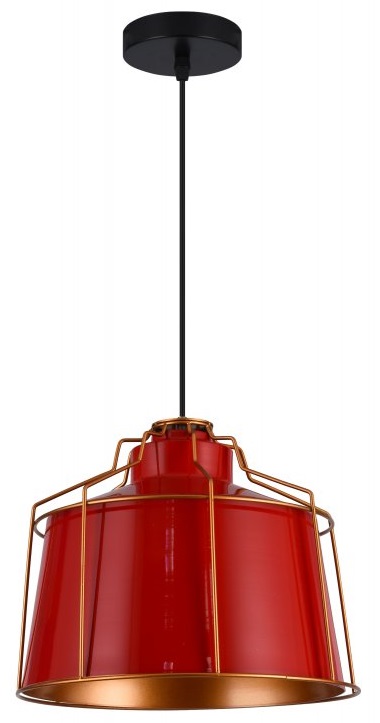 Darmowa Dostawa - Lampa wisząca 1x40 W czerwona GTV Goa OSGOA20DEC