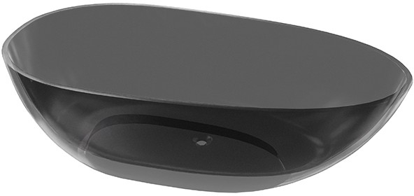 Darmowa Dostawa - Wanna przyścienna 170x85 cm owalna czarna LaVita Queen 5900378341093