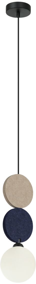 Darmowa Dostawa - Lampa wisząca 1x25 W niebieska-beżowa Italux Andrea PND59779C1SMLTI