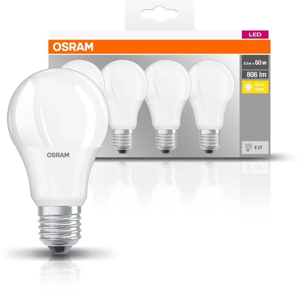 Darmowa Dostawa - Żarówki LED Multipack 4x8.5 W 2700 K e27 Osram LED Lamps 4058075819450