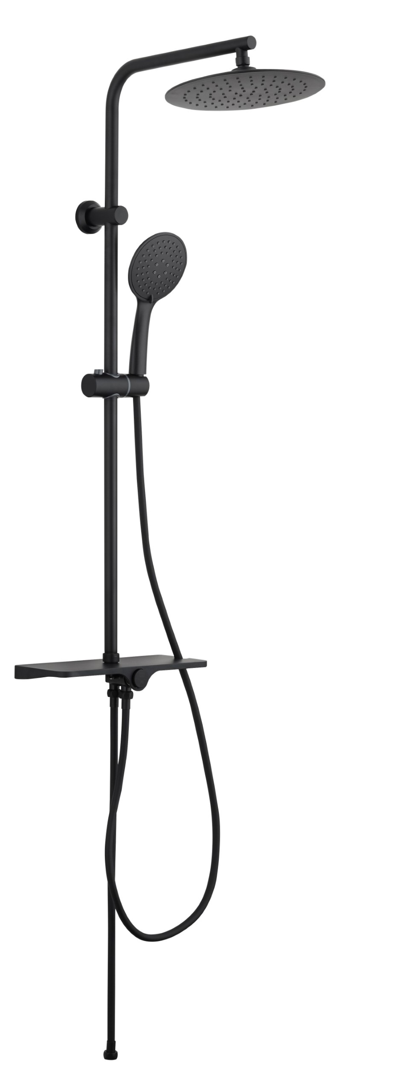 Darmowa Dostawa - Zestaw prysznicowy ścienny czarny Invena Musta AU84D04