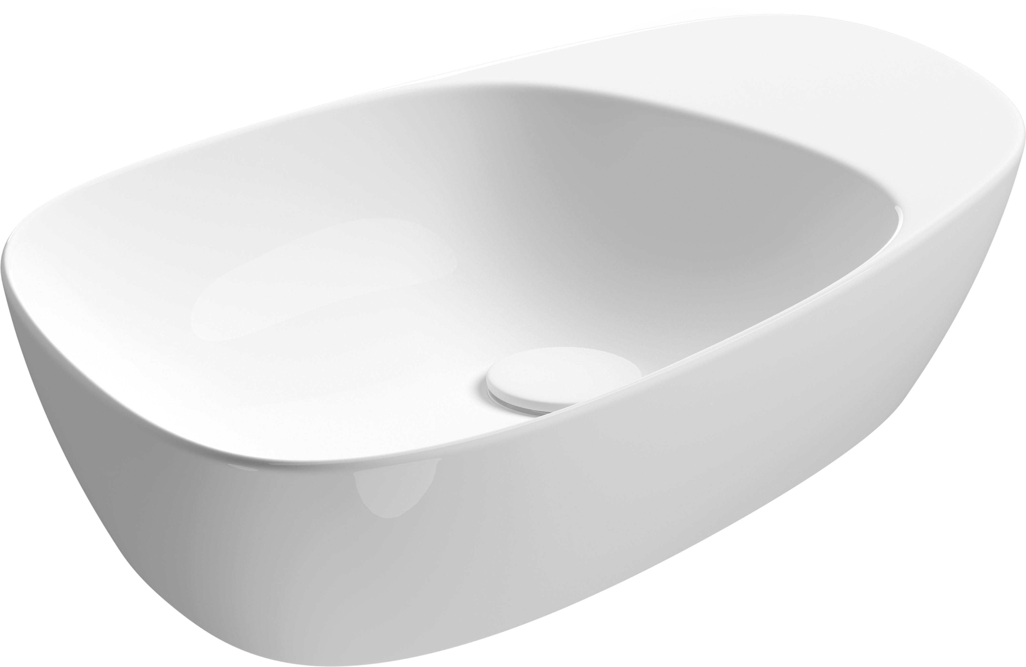 Darmowa Dostawa - Umywalka 60x40 cm nablatowa biała Meissen Keramik Kontra K682001