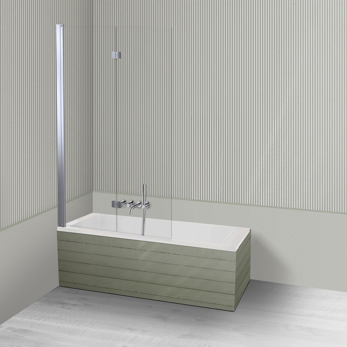 Darmowa Dostawa - Parawan i wanna 140x70 cm biała Oltens Langfoss 18000900