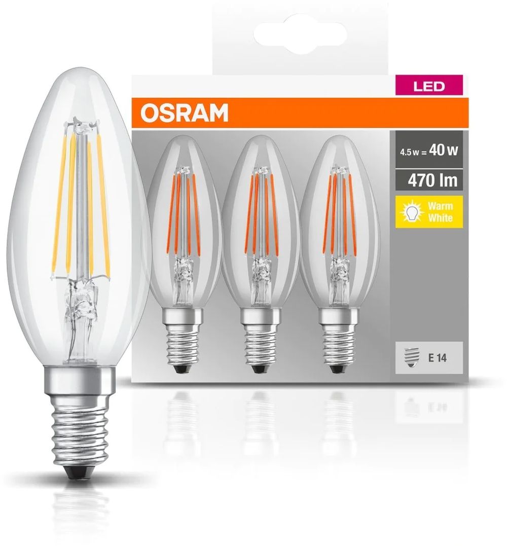 Darmowa Dostawa - Żarówki LED Multipack 3x4 W 2700 K e14 Osram LED Lamps 4058075819313