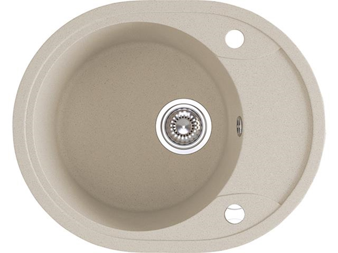 Darmowa Dostawa - Zlewozmywak granitowy 58x47 cm beżowy Laveo Dafne SBD483T