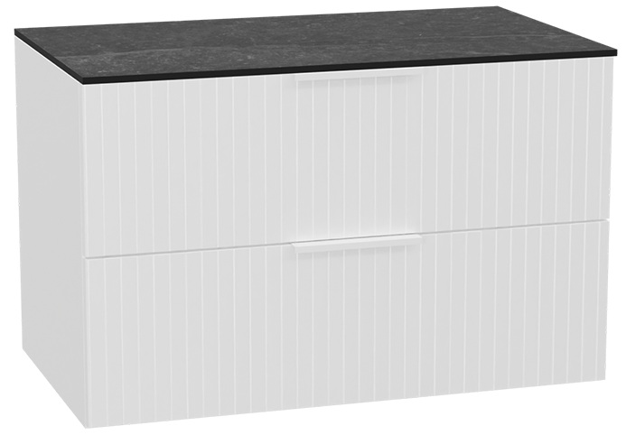 Darmowa Dostawa - Szafka z blatem 80x46.5x51.2 cm podumywalkowa wisząca biała-grafitowa Excellent Tuto 2.0 MLEX2172K8003MAWHWH