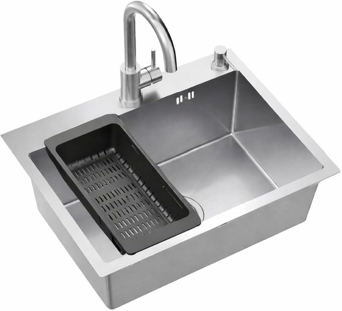 Darmowa Dostawa - Zlewozmywak z baterią i akcesoriami stal/stal Ruvetti Look LPLOOK605200BSF