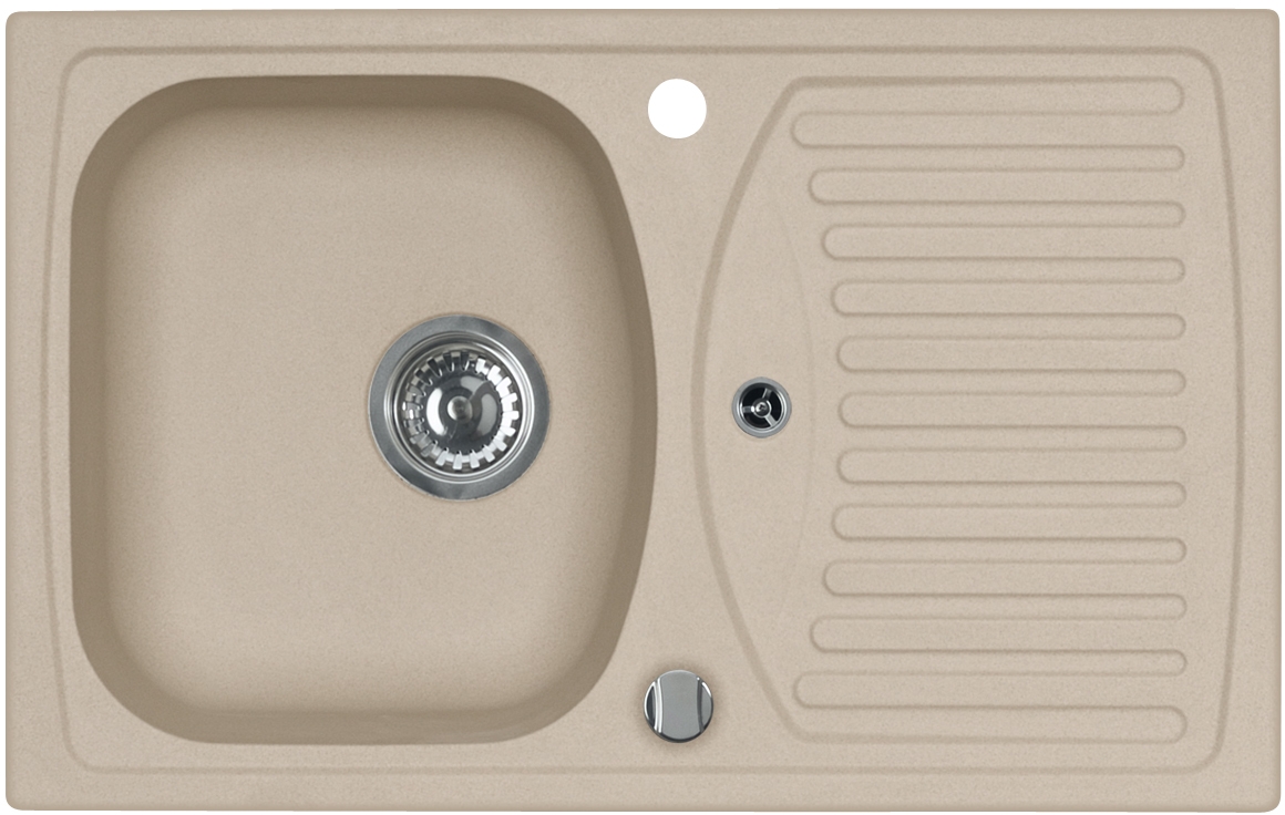 Darmowa Dostawa - Zlewozmywak granitowy 78x48 cm beżowy Alveus Record 1115055