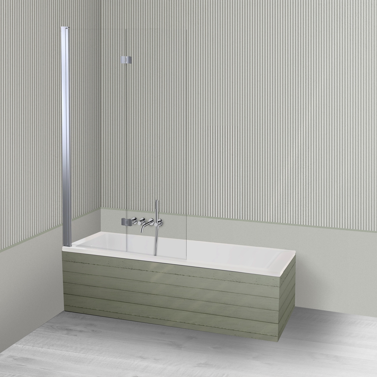 Darmowa Dostawa - Parawan i wanna 160x70 cm biała Oltens Langfoss 18002900