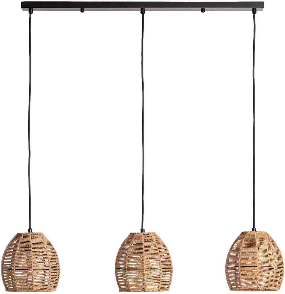 Darmowa Dostawa - Lampa wisząca 3x40 W brązowa Abruzzo Boho ABRLW9BHE27