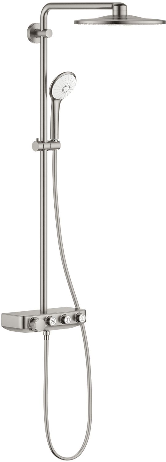 Darmowa Dostawa - Zestaw prysznicowy ścienny termostatyczny z deszczownicą supersteel Grohe Euphoria 26507DC0