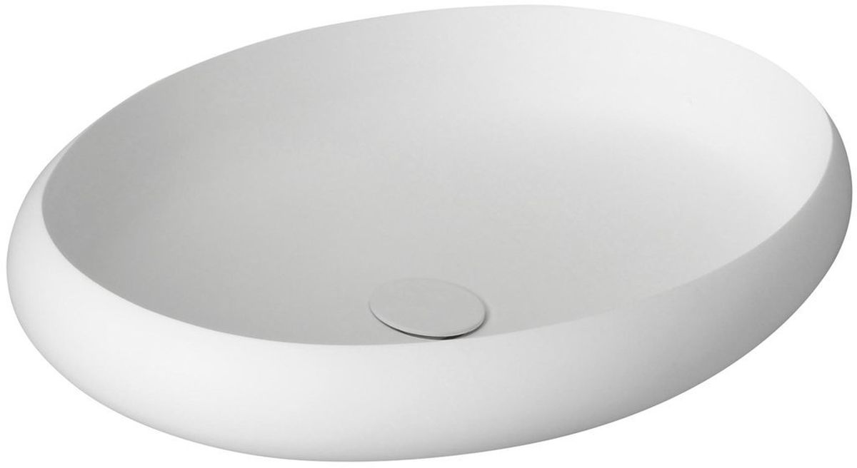 Darmowa Dostawa - Umywalka 60x40 cm owalna nablatowa biała Sapho Thin WN213