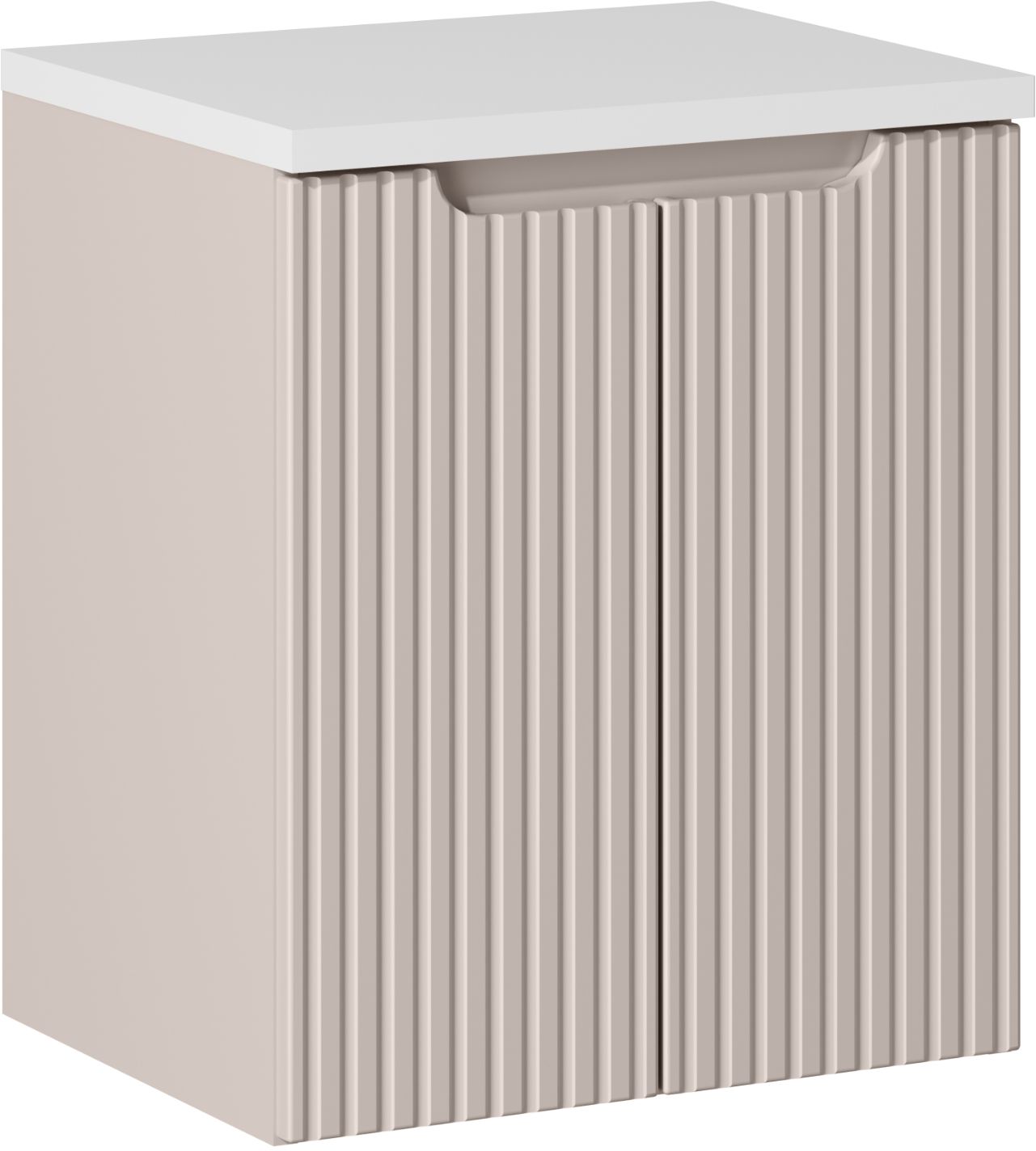 Darmowa Dostawa - Szafka z blatem 50x40x57 cm podumywalkowa wisząca beżowa Comad Nova Cashmere SETNOCBWHITE50CMD